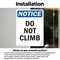 Signmission Do Not Climb, 7 in W x Rectangle, Vinyl Decal OS-2PACK-NS-D-710-V-11118 - alternate 6